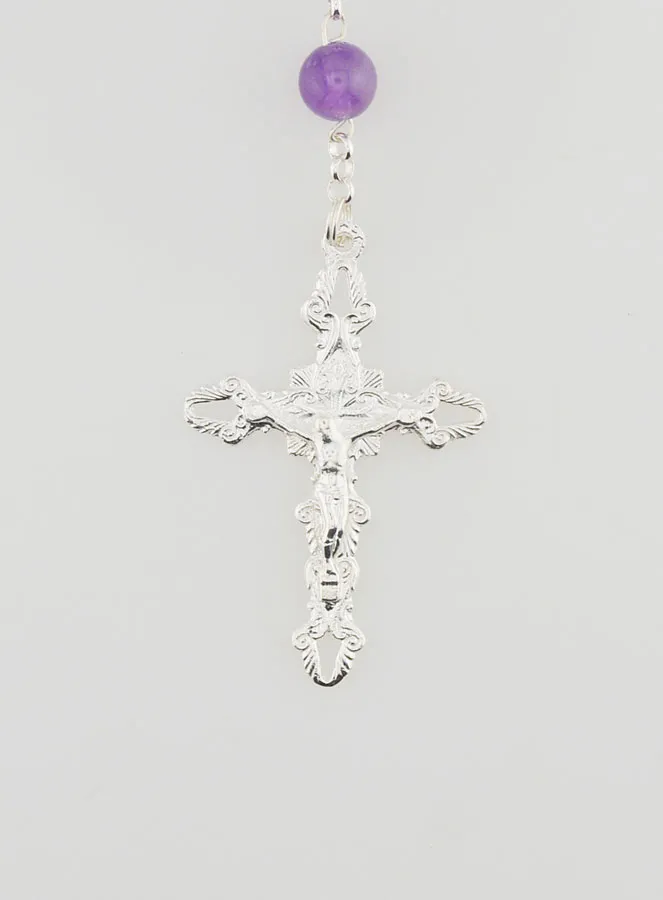 Rosenkranz Wundertätige Madonna – Amethyst und 925er Silber (pic 3)