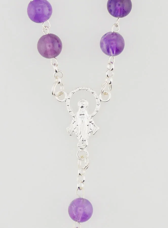 Rosenkranz Wundertätige Madonna – Amethyst und 925er Silber (pic 4)