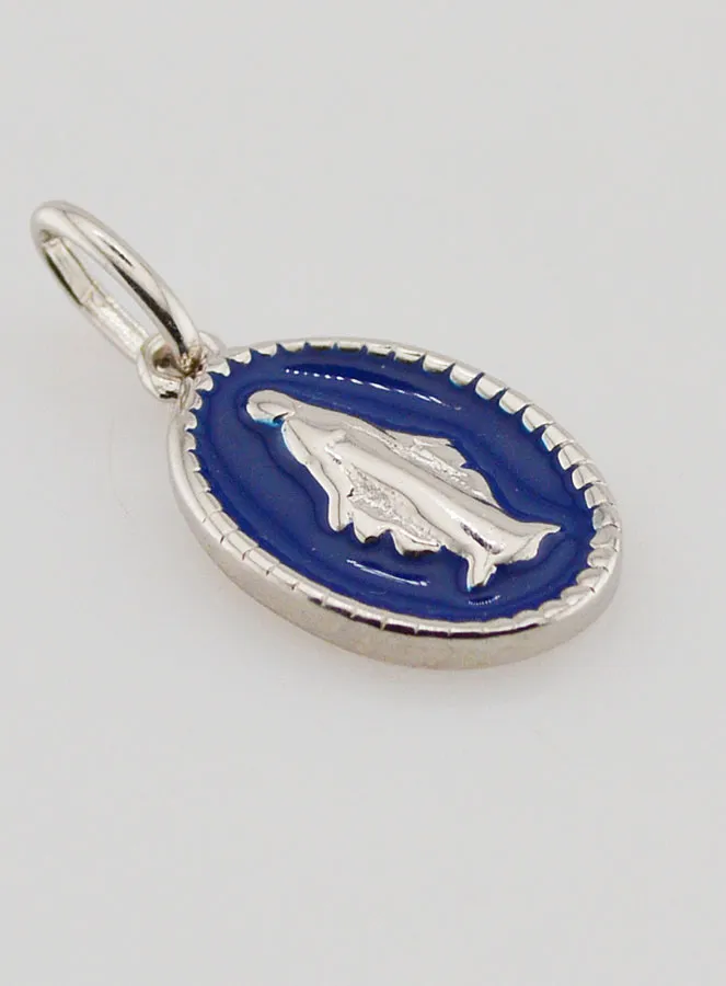 Wunderbare Medaille aus Silber mit Blauem Emaille (pic 3)