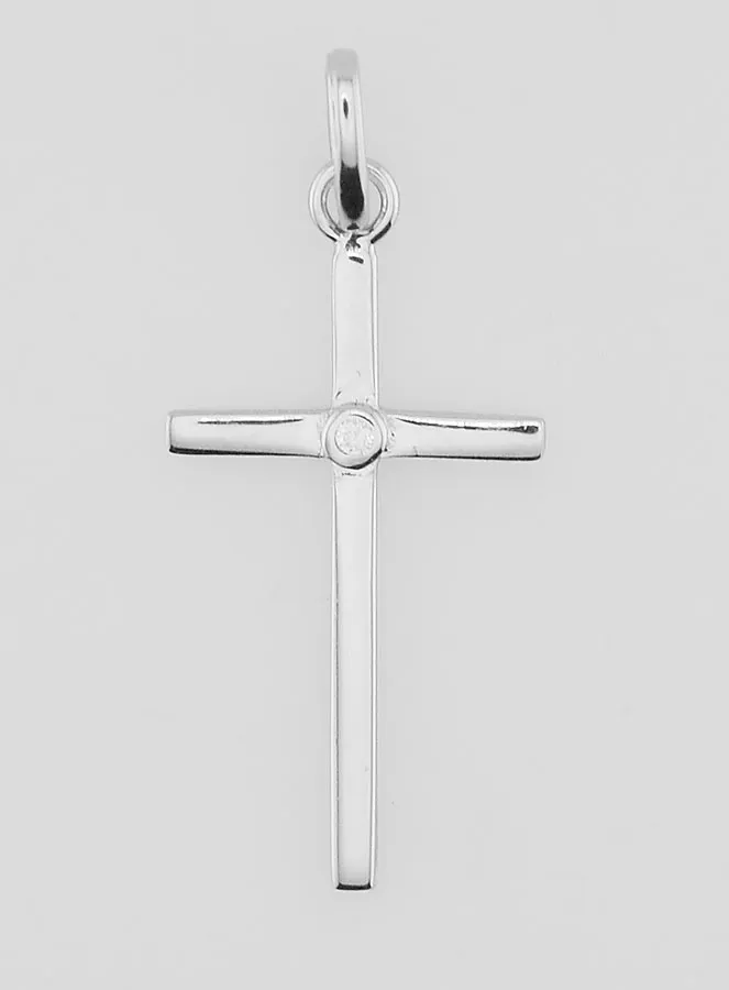 Anhänger Kreuz aus 925er Silber und Zirkoniumoxid (pic 1)