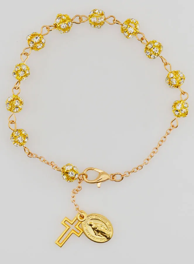 Zehner Rosenkranz Armband Wundertätige Medaille und Kreuz (pic 1)