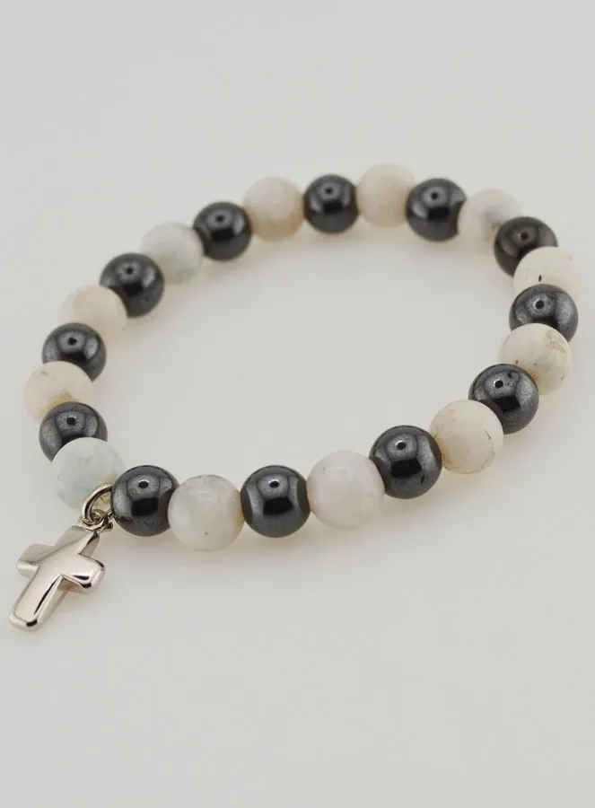 Edelstein Armband – Hämatit und Mondstein (pic 4)