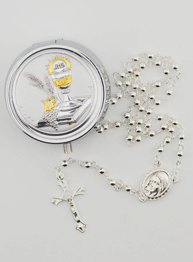 Kommunion Rosenkranz Dose mit Rosenkranz (pic 1)