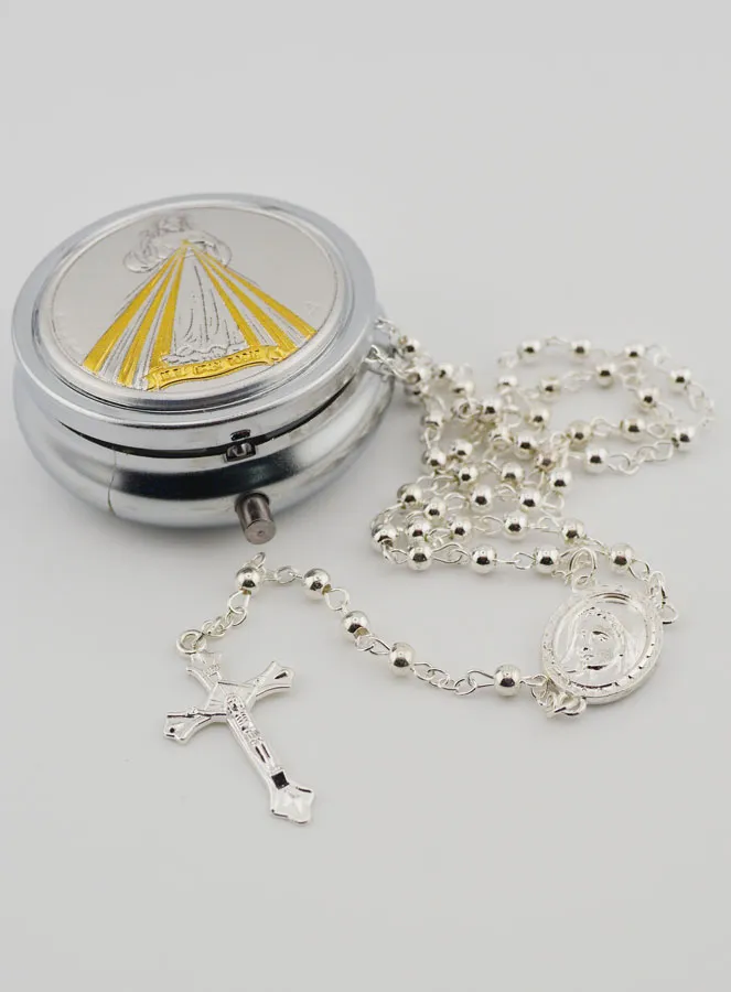 Rosenkranzdose Barmherziger Jesus und Rosenkranz (pic 2)