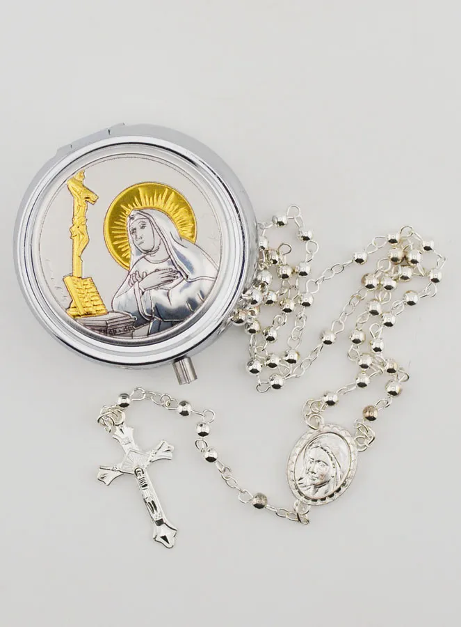 Rosenkranz und Dose Heilige Rita (pic 1)