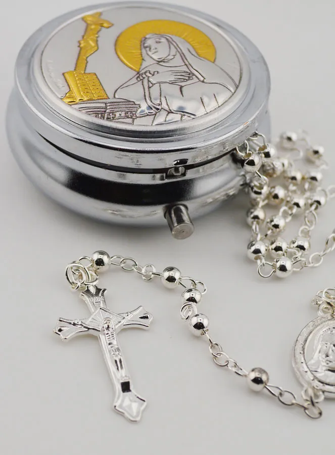 Rosenkranz und Dose Heilige Rita (pic 4)