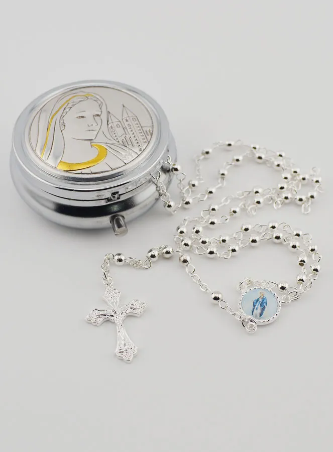 Set Rosenkranz Dose Muttergottes von Medjugorje und Rosenkranz (pic 2)