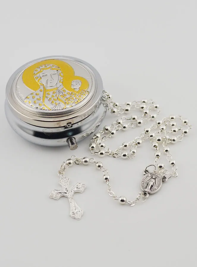 Set Rosenkranz und Dose Mutter Gottes von Tschenstochau (pic 2)