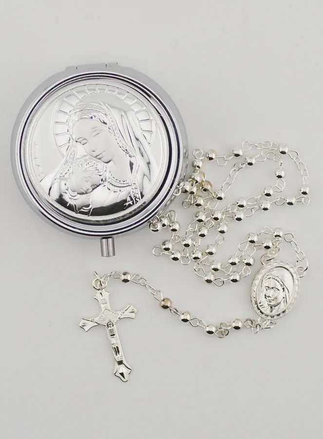 Rosenkranz und Dose Madonna mit Kind (pic 1)