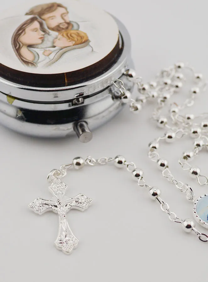 Set Rosenkranz mit Dose Heilige Familie (pic 4)