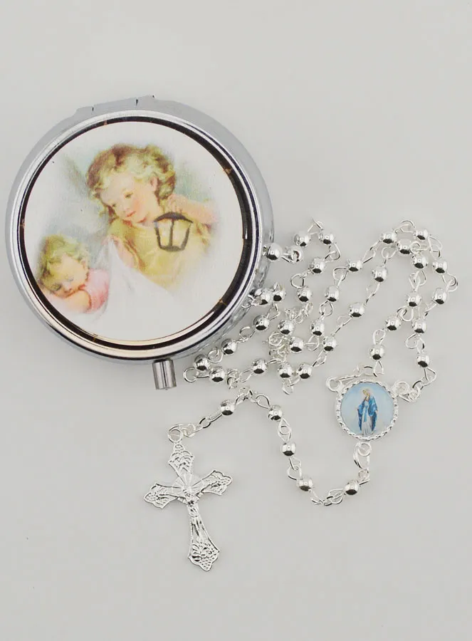 Rosenkranzdose Schutzengel und Rosenkranz (pic 1)