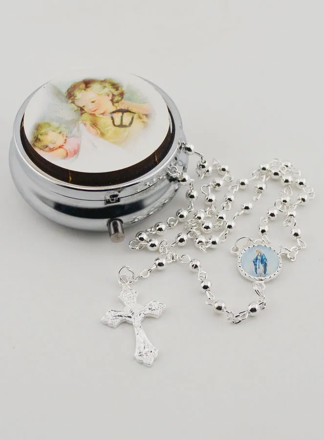 Rosenkranzdose Schutzengel und Rosenkranz (pic 2)