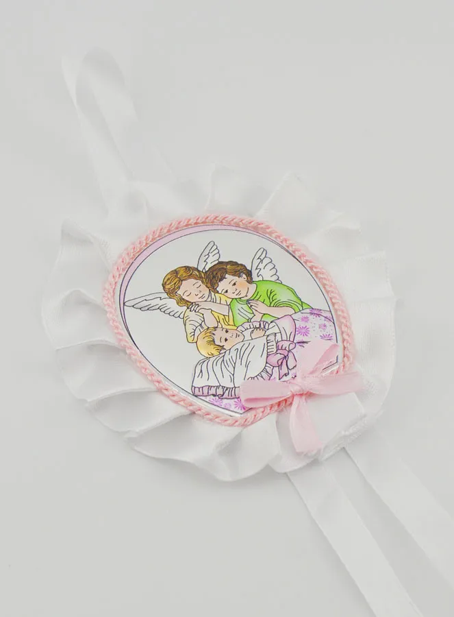 Taufgeschenk – Medaillon für Babywiege mit Schutzengeln (pic 3)