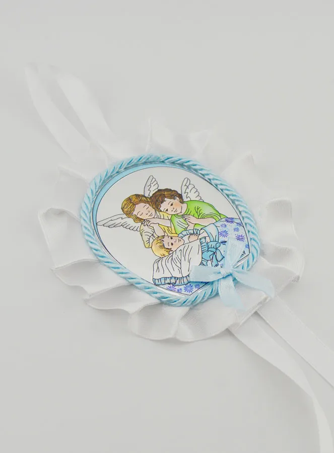 Taufgeschenk – Medaillon für Babywiege Schutzengel (pic 3)