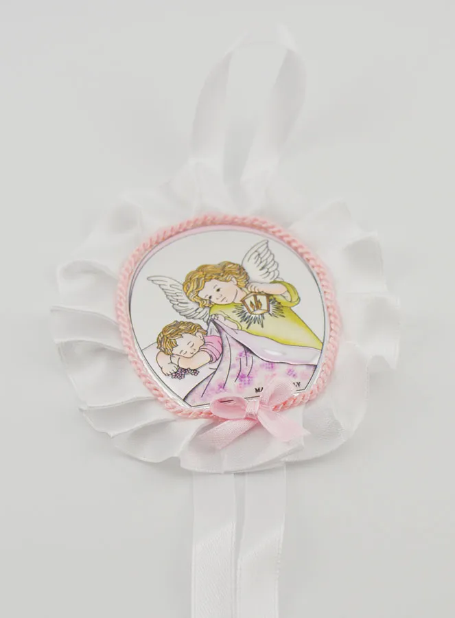 Taufgeschenk – Medaillon für Babywiege Engel mit Laterne (pic 2)