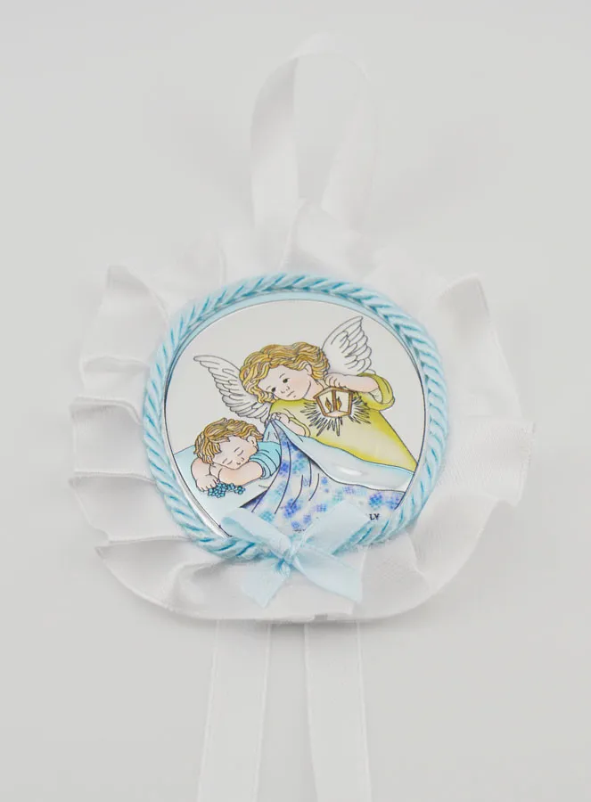 Taufgeschenk – Medaillon für Babywiege Engel mit Laterne (pic 2)