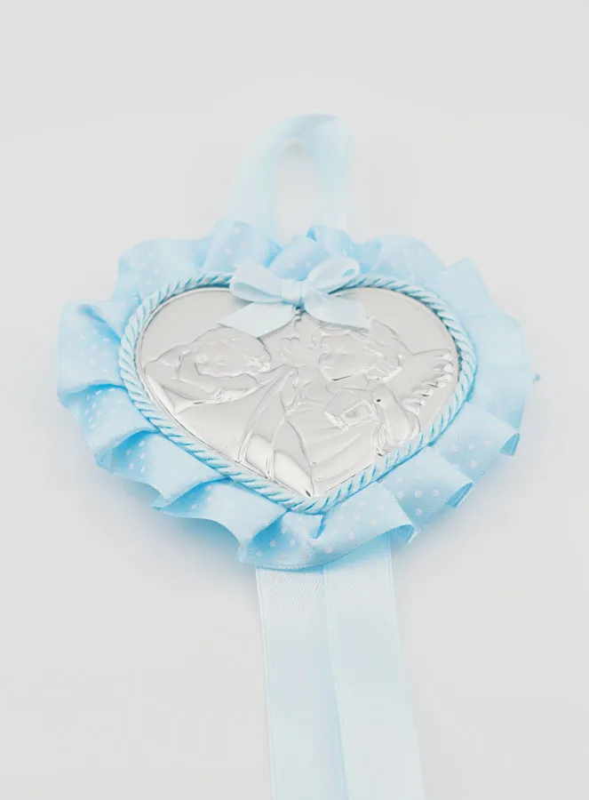 Taufgeschenk – Medaillon für Babywiege mit Herz Engel Laterne (pic 2)