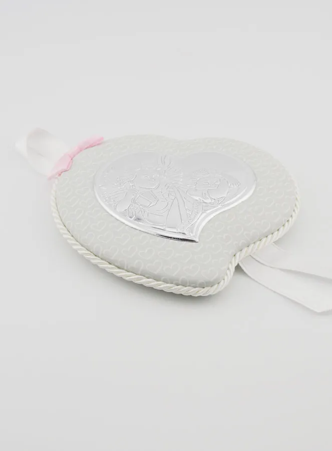 Taufgeschenk Mädchen – Anhänger für Babywiege aus Leder - Engel mit Laterne (pic 2)