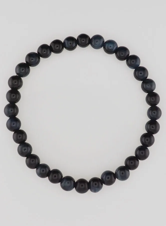 Armband aus Falkenauge Edelstein - 6mm (pic 1)