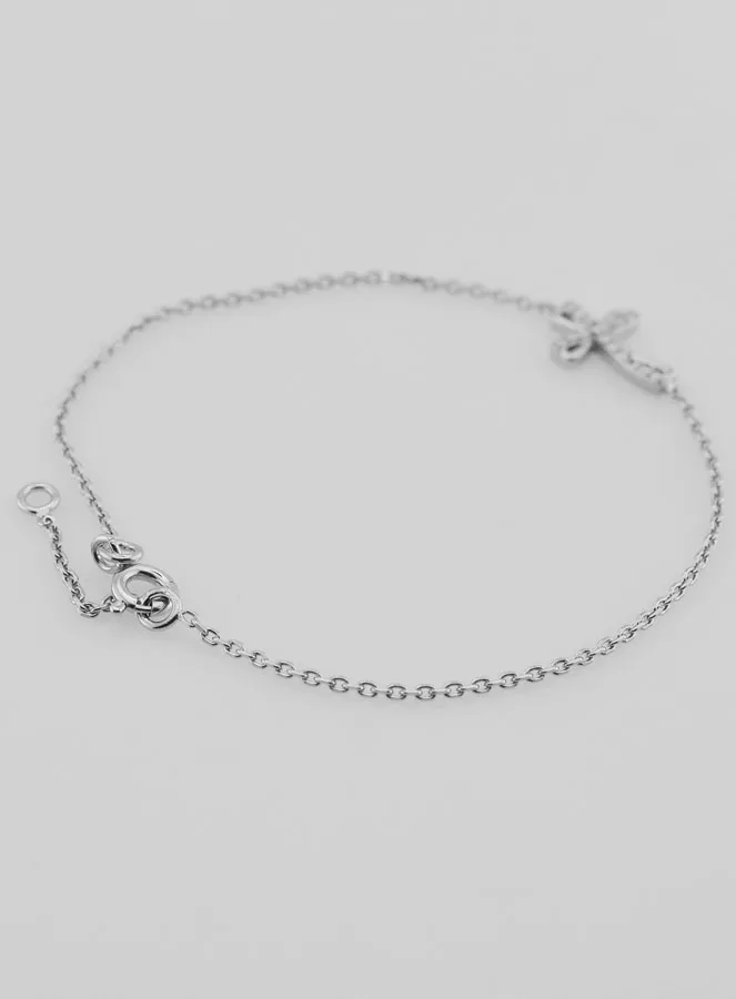 Religiöses Armband Silber mit Strasskreuz (pic 4)