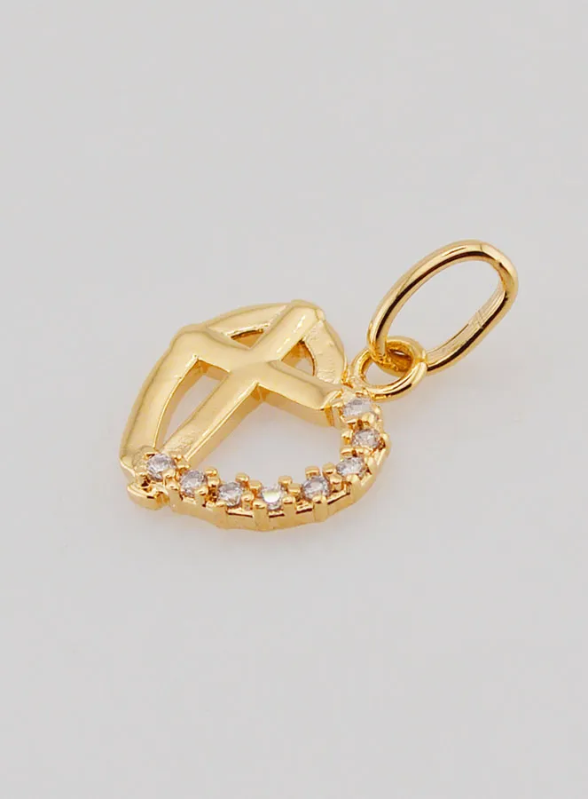 Anhänger Herz und Kreuz Vergoldet (pic 3)