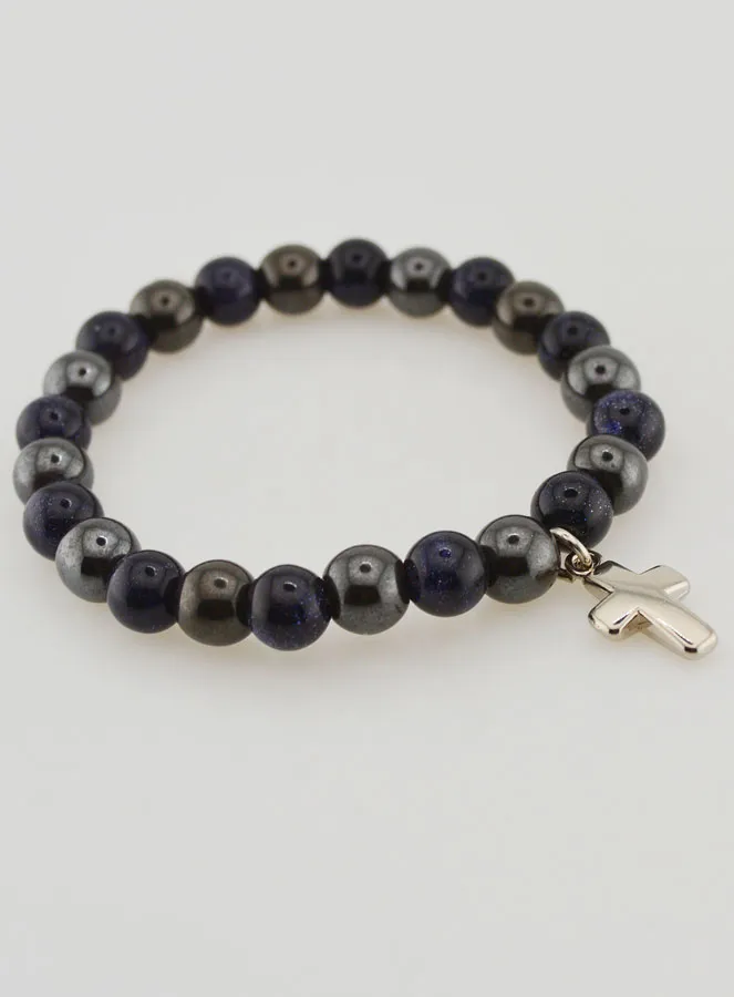 Edelstein Armband – Hämatit und Blauer Sonnenstein (pic 4)