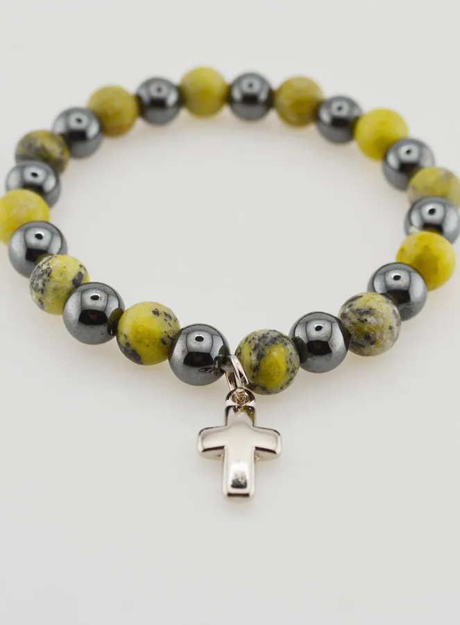 Edelstein Armband – Hämatit und Serpentin (pic 2)