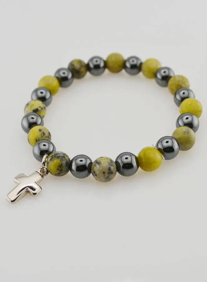 Edelstein Armband – Hämatit und Serpentin (pic 3)