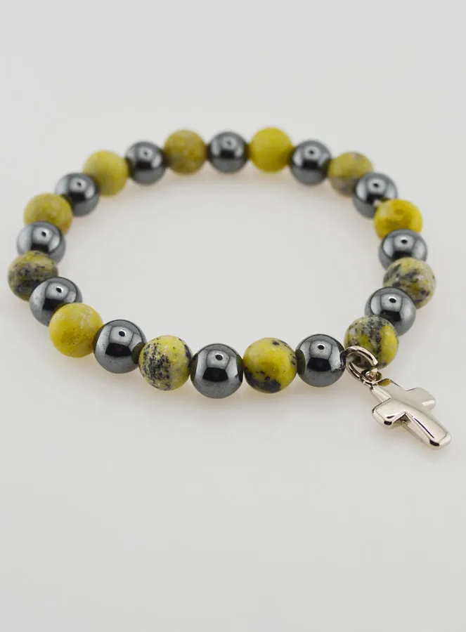 Edelstein Armband – Hämatit und Serpentin (pic 4)