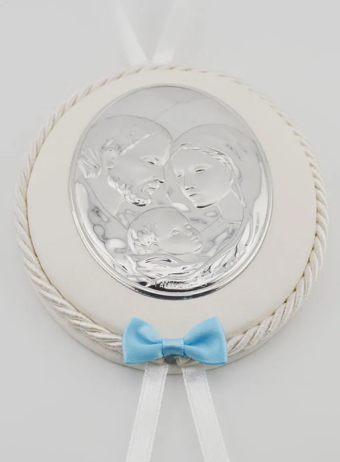 Taufgeschenk für Junge – Medaillon für Babywiege Heilige Familie (pic 2)