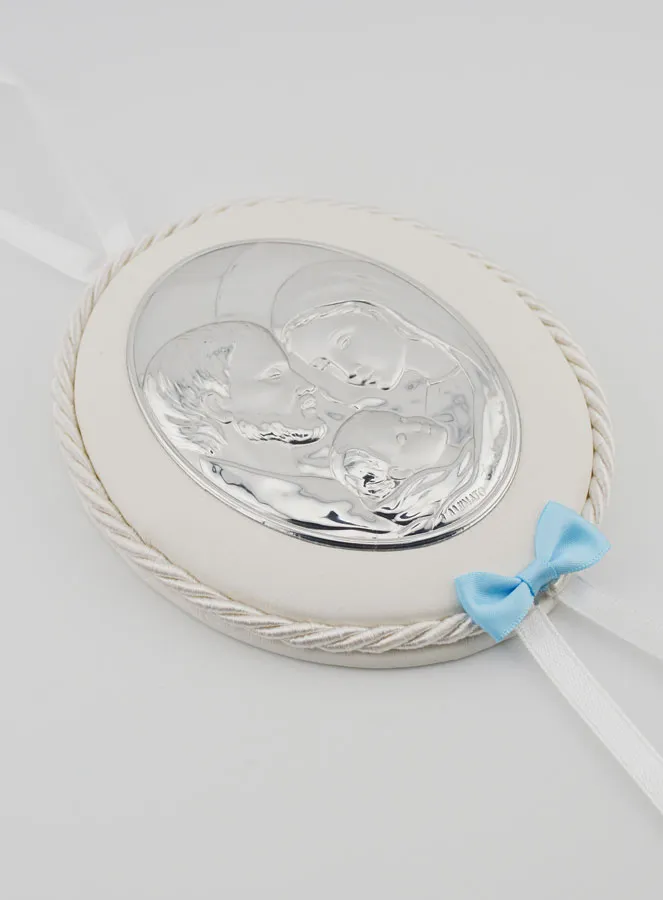 Taufgeschenk für Junge – Medaillon für Babywiege Heilige Familie (pic 3)