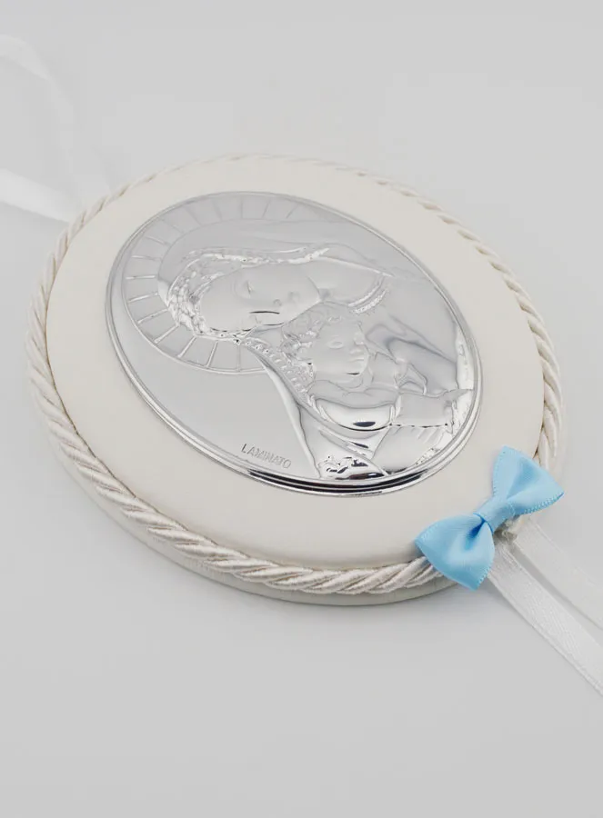 Taufgeschenk für Junge – Medaillon für Babywiege Madonna mit Kind (pic 3)