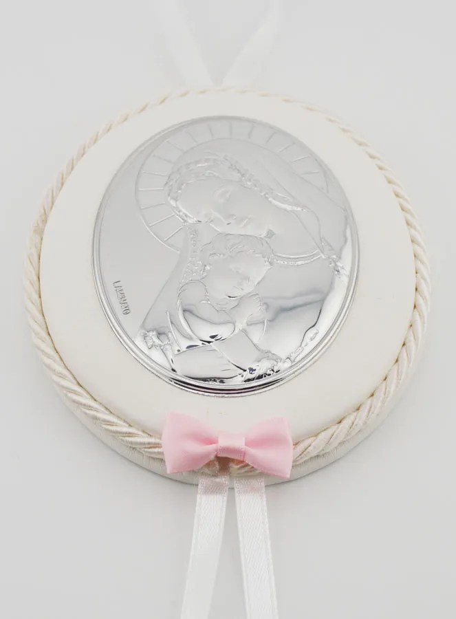 Taufgeschenk für Mädchen – Medaillon für Babywiege Madonna mit Kind (pic 2)