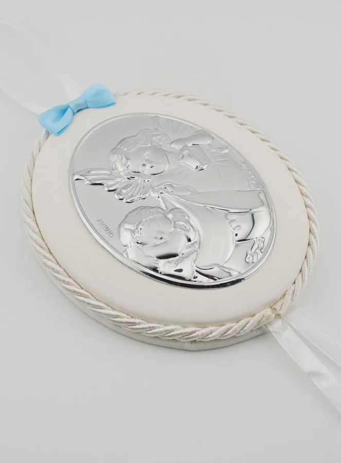 Taufgeschenk für Junge – Medaillon für Babywiege Engel Laterne (pic 3)