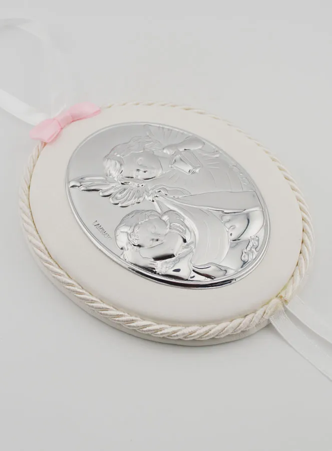 Taufgeschenk für Mädchen – Medaillon für Babywiege Engel Laterne (pic 3)