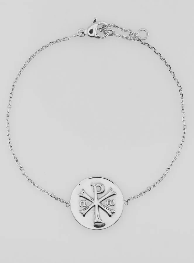 Religiöses Edelstahl Armband - Anhänger Christus-Monogramm (pic 1)