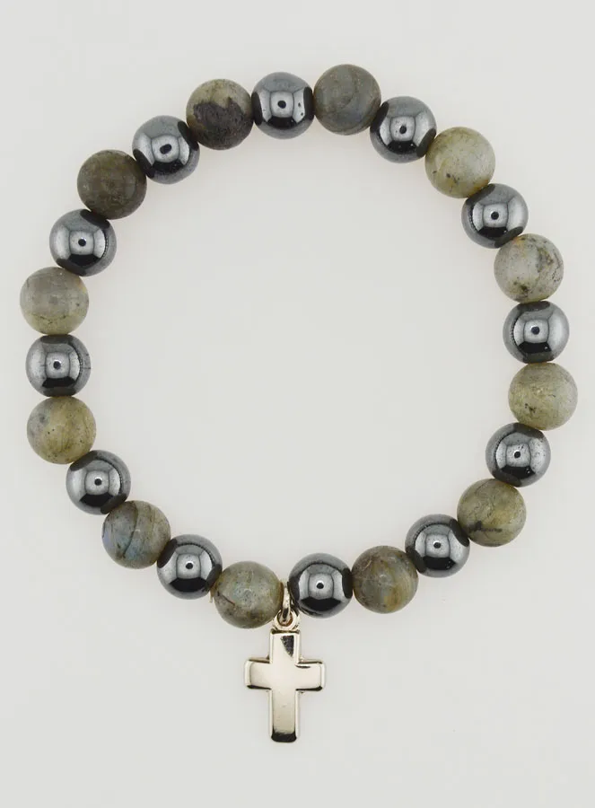 Edelstein Armband - Hämatit und Labradorit (pic 1)
