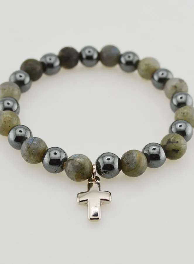 Edelstein Armband - Hämatit und Labradorit (pic 2)