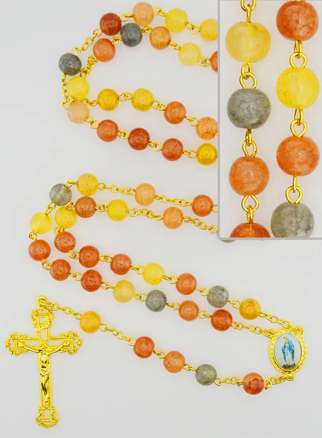 Rosenkranz der Wunderbaren Jungfrau mit Glasperlen – Bunt (pic 1)