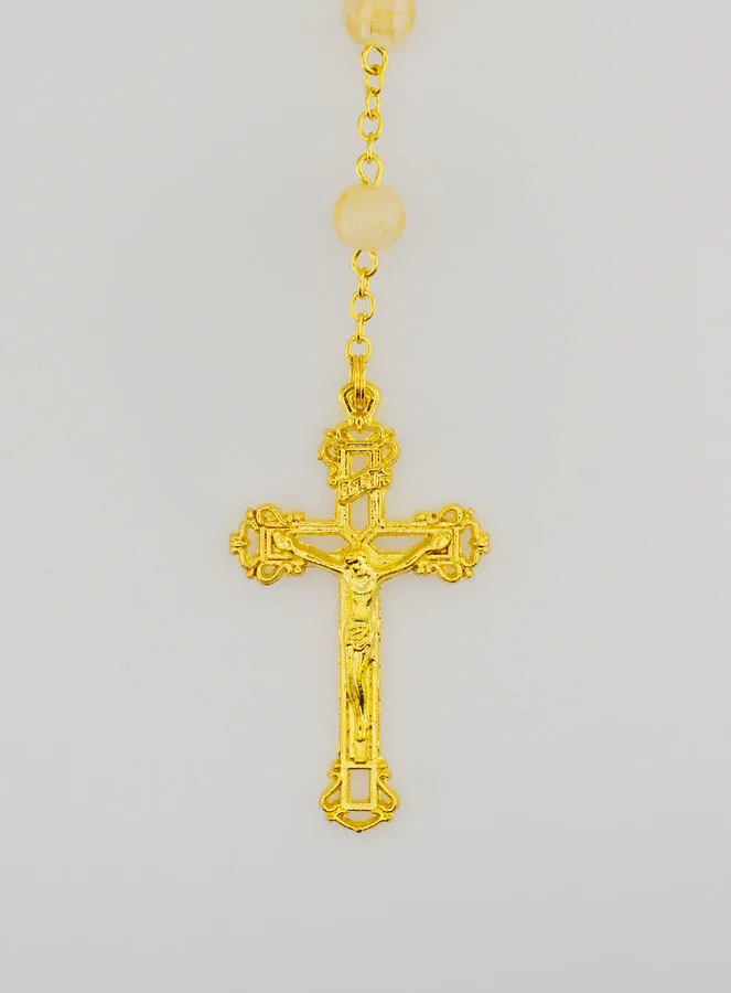 Rosenkranz aus Orangefarbenen Glasperlen – Wunderbare Medaille (pic 3)