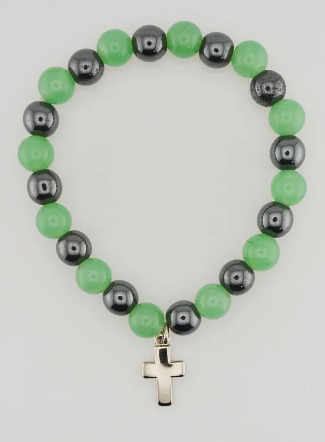 Edelstein Armband aus Hämatit und Aventurin (pic 1)