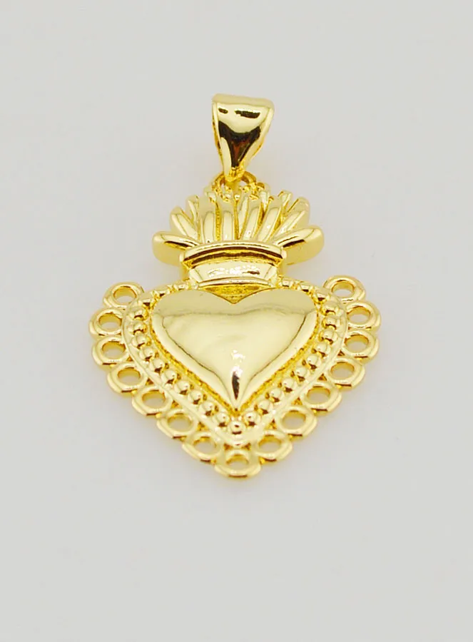 Ex-Voto-Anhänger aus Goldfarbenem Messing – 25mm (pic 2)