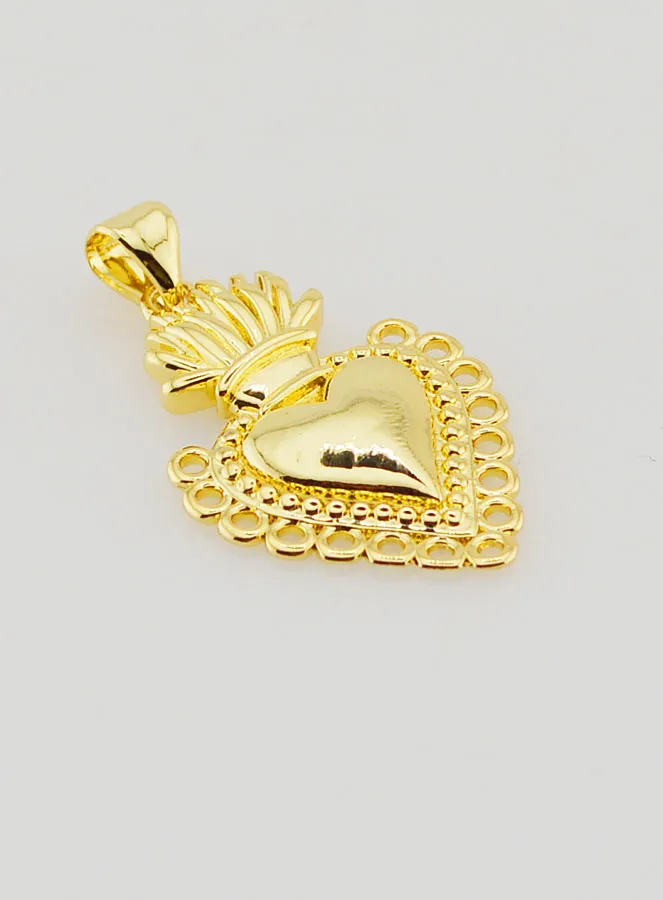 Ex-Voto-Anhänger aus Goldfarbenem Messing – 25mm (pic 3)