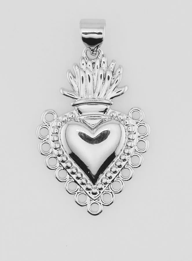 Ex-Voto Anhänger aus Silberfarbenem Messing - 25mm (pic 1)