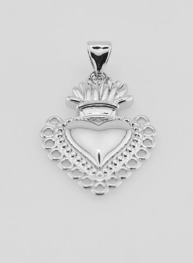 Ex-Voto Anhänger aus Silberfarbenem Messing - 25mm (pic 2)