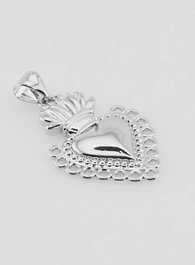 Ex-Voto Anhänger aus Silberfarbenem Messing - 25mm (pic 3)