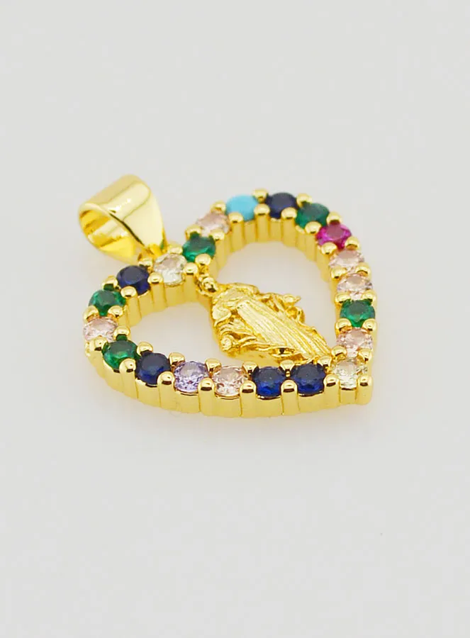 Anhänger Buntes Herz - Wundertätige Madonna (pic 3)