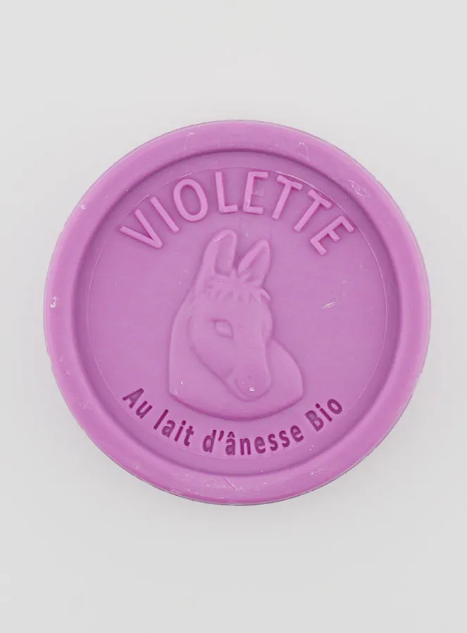 Seife mit Bio-Eselsmilch und Veilchen - 100g (pic 1)