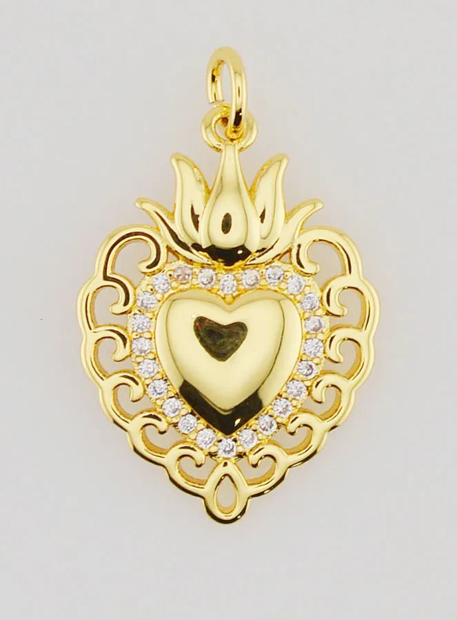 Ex-Voto Anhänger aus Gold-Messing - 22mm (pic 1)