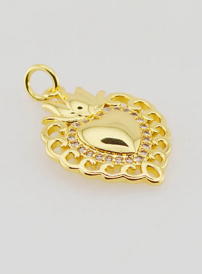 Ex-Voto Anhänger aus Gold-Messing - 22mm (pic 3)